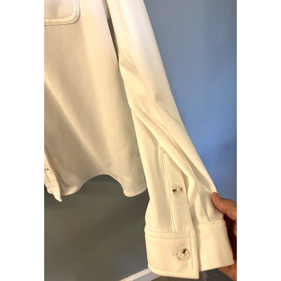 32 Degree Heat Womens Button Up White Shirt Long Sleeve Size Large - Picture 6 of 6